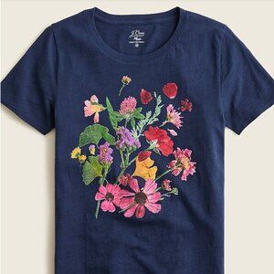 LAST CHANCE! J Crew Vintage cotton pressed-flower crewneck T-shirt